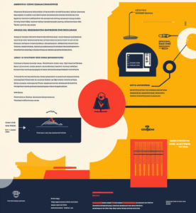 Mock layout of a document page, showing colors, contrast, images, and other design elements
